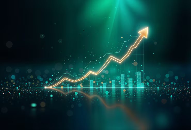 Equity market and investment account visual